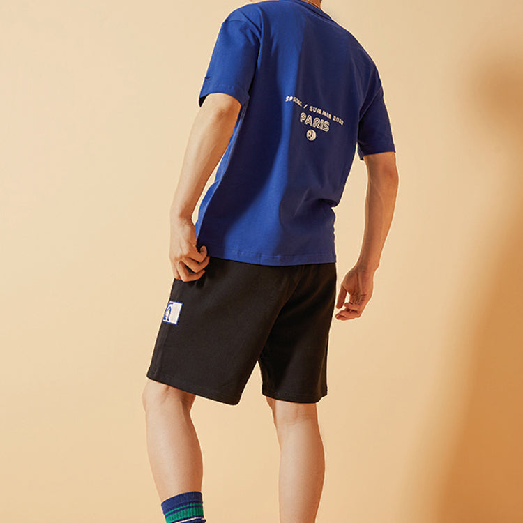 Li-Ning Paris fashion week SS20 Series Short Sleeve Navy Blue AHSQ115-3