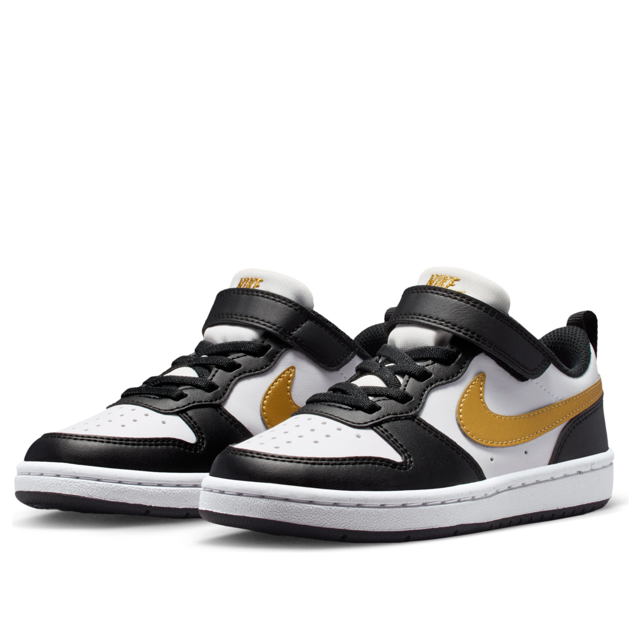 (PS) Nike Court Borough Low Recraft 'Black White Metallic Gold' DV5457-008