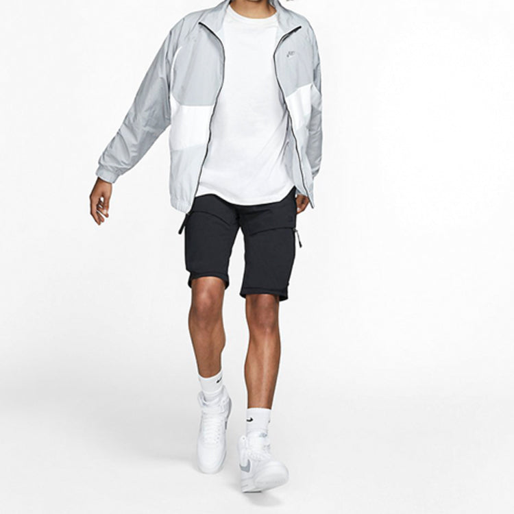 Nike Large Swoosh Windbreaker Woven Jacket Gray AR3132-012