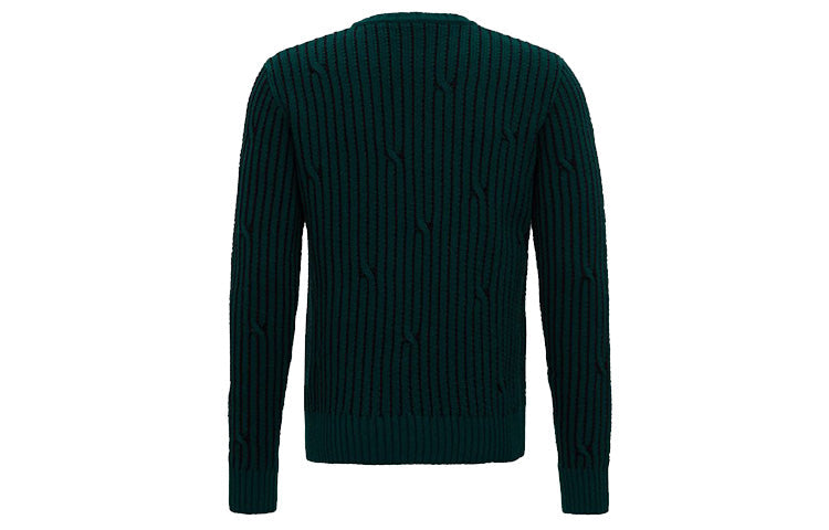 Men's Off-White logo Stripe Knit Green OMHE043E20KNI0015700