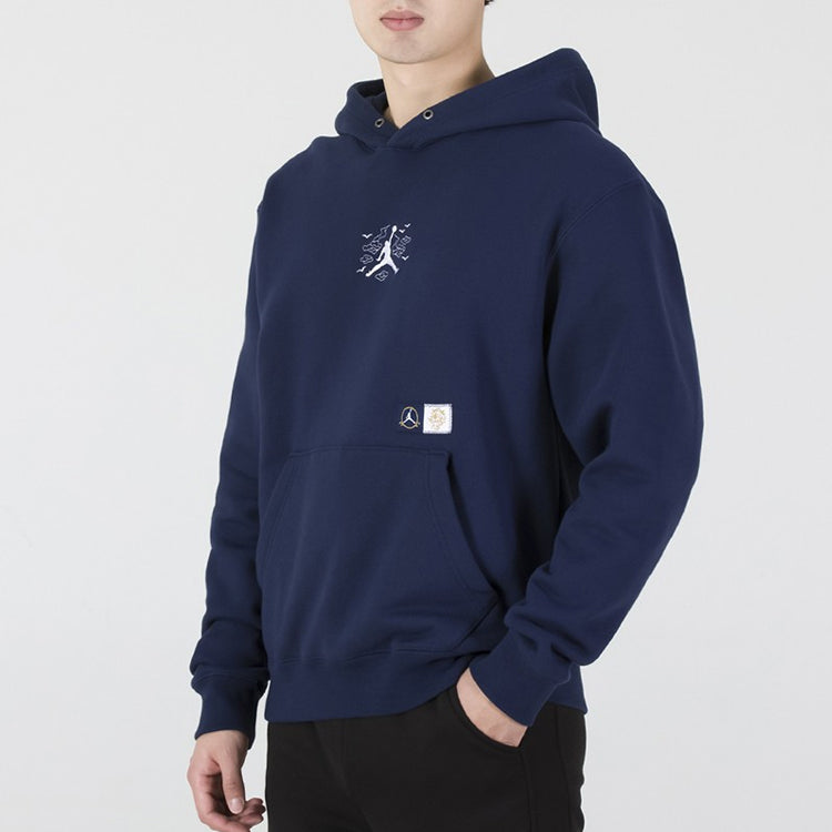 Men's Air Jordan CNY New Year's Edition Embroidered Logo Sports Pullover Navy Blue DO4083-410