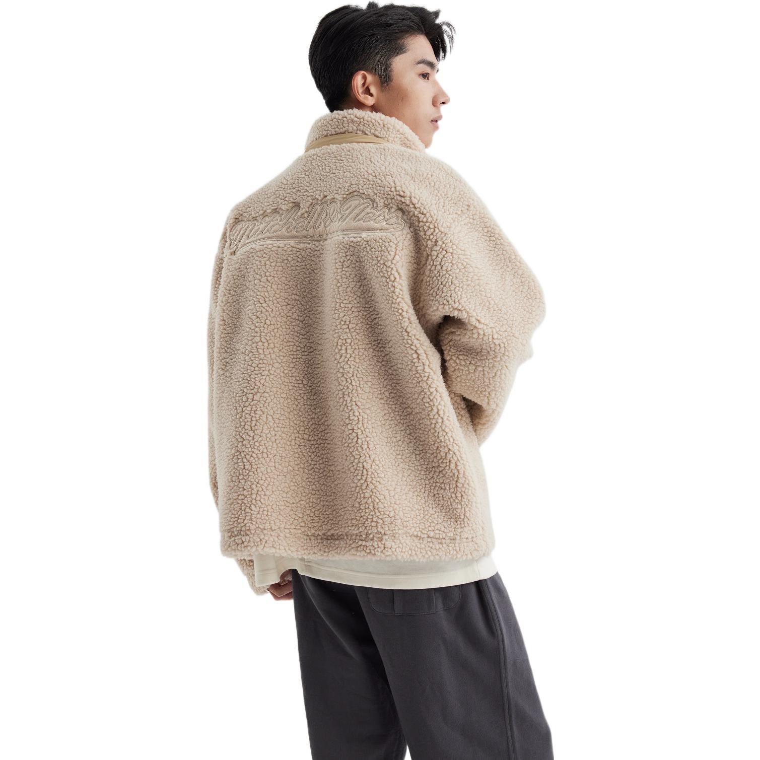 Mitchell & Ness Branded Sherpa Fleece Jacket 'Off White' MNGMAWTOWJ022-OFW