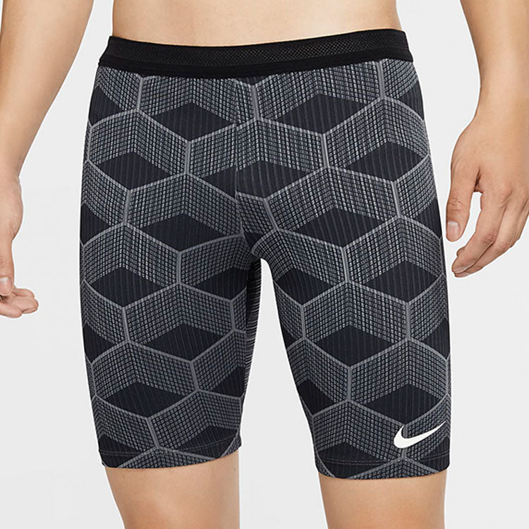 Men's Nike Team Kenya Aeroswift Logo Tight Contrasting Colors Shorts Black CV0374-068