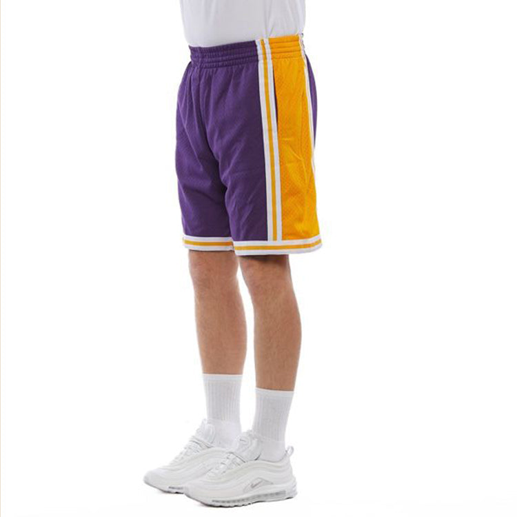 Mitchell & Ness NBA Swingman Shorts Los Angeles Lakers Road 1984-85 'Purple Gold' SMSHGS18235-LALPURP84