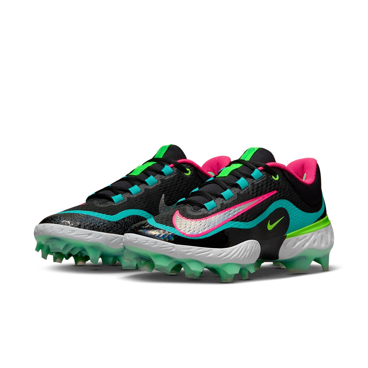 Nike Alpha Huarache Elite 4 Low MCS 'Black Teal Pink' FQ7724-001