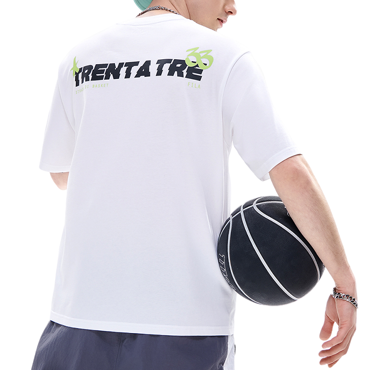 FILA FUSION Basketball Tee 'White Green' T11M225109F-WT