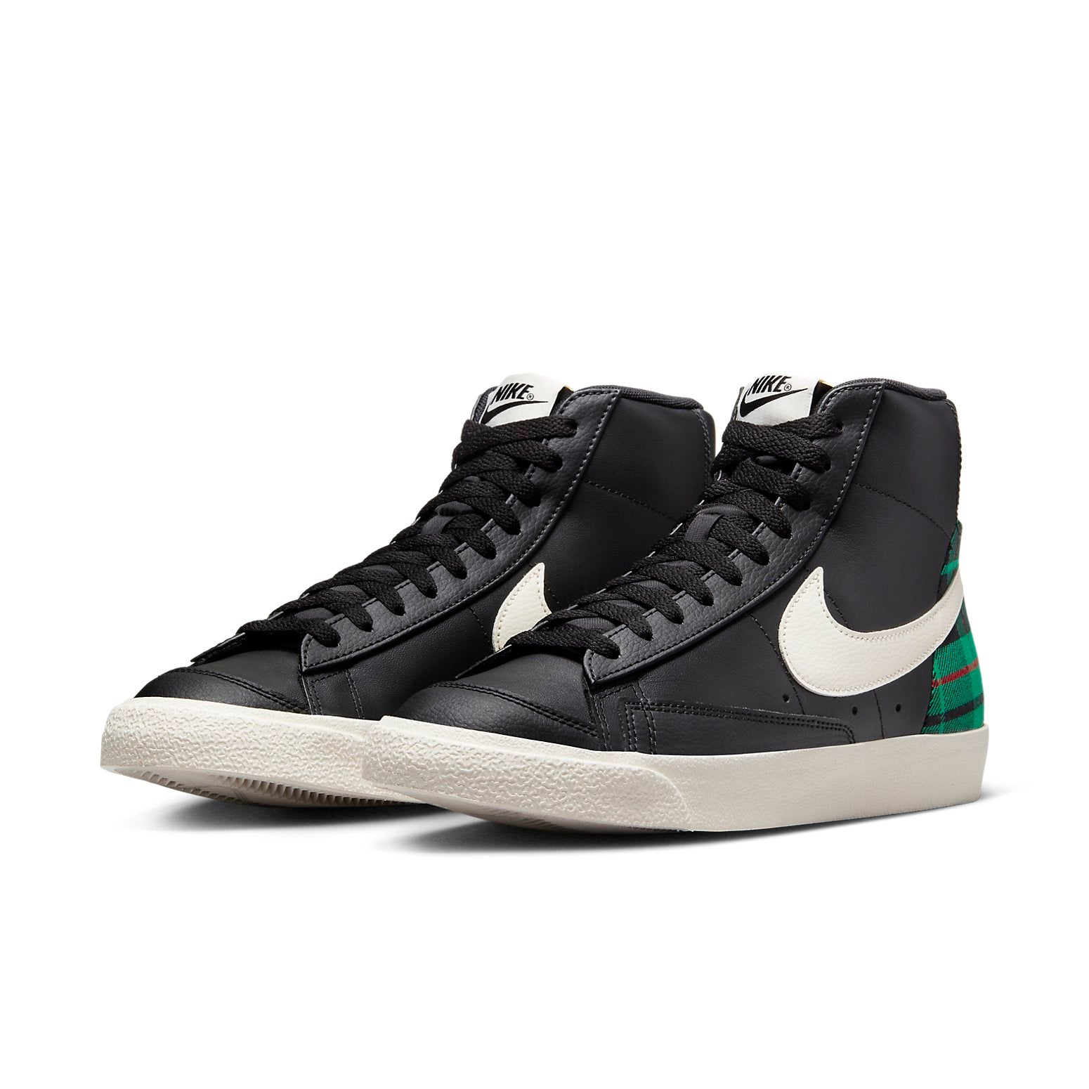Nike Blazer Mid '77 Premium 'Black Green Tartan Plaid' DV0796-001