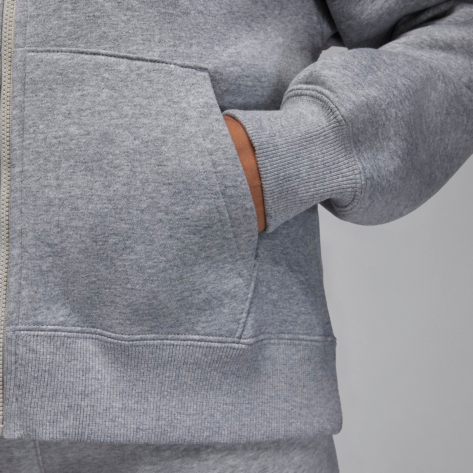 (WMNS) Air Jordan Brooklyn Fleece Full-Zip Hoodie Asia Sizing 'Dark Grey Heather' FD7866-063