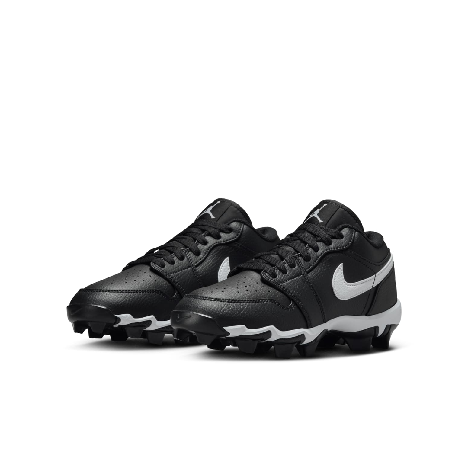 (GS) Air Jordan 1 Low Cleat 'Black White' HF6885-001