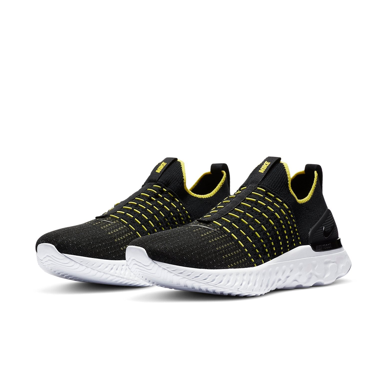 Nike React Phantom Run Flyknit 2 'Black Sonic Yellow' CJ0277-004