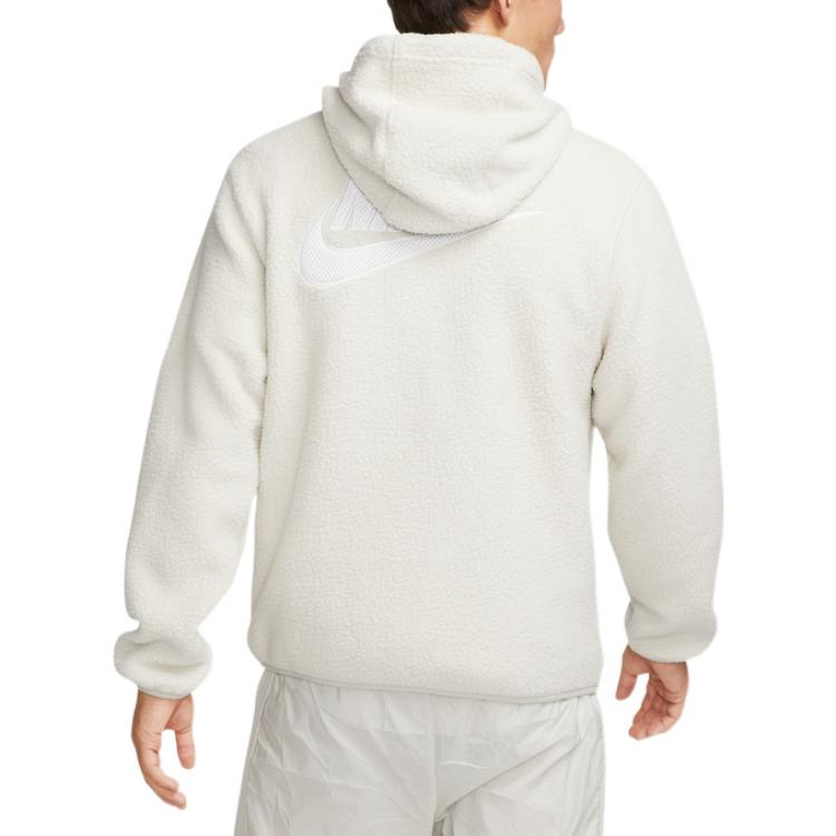 Nike Sport Logo Drawstring Hoodie 'White Black' DV8155-100