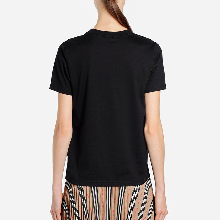 Burberry Alphabet Logo Printing Cotton Round Neck Short Sleeve Black 8011651