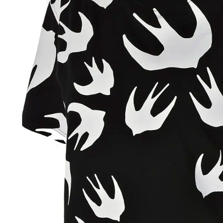 (WMNS) Alexander McQueen Logo Monogram T-Shirt 'Black' 624665-RSI40-1000