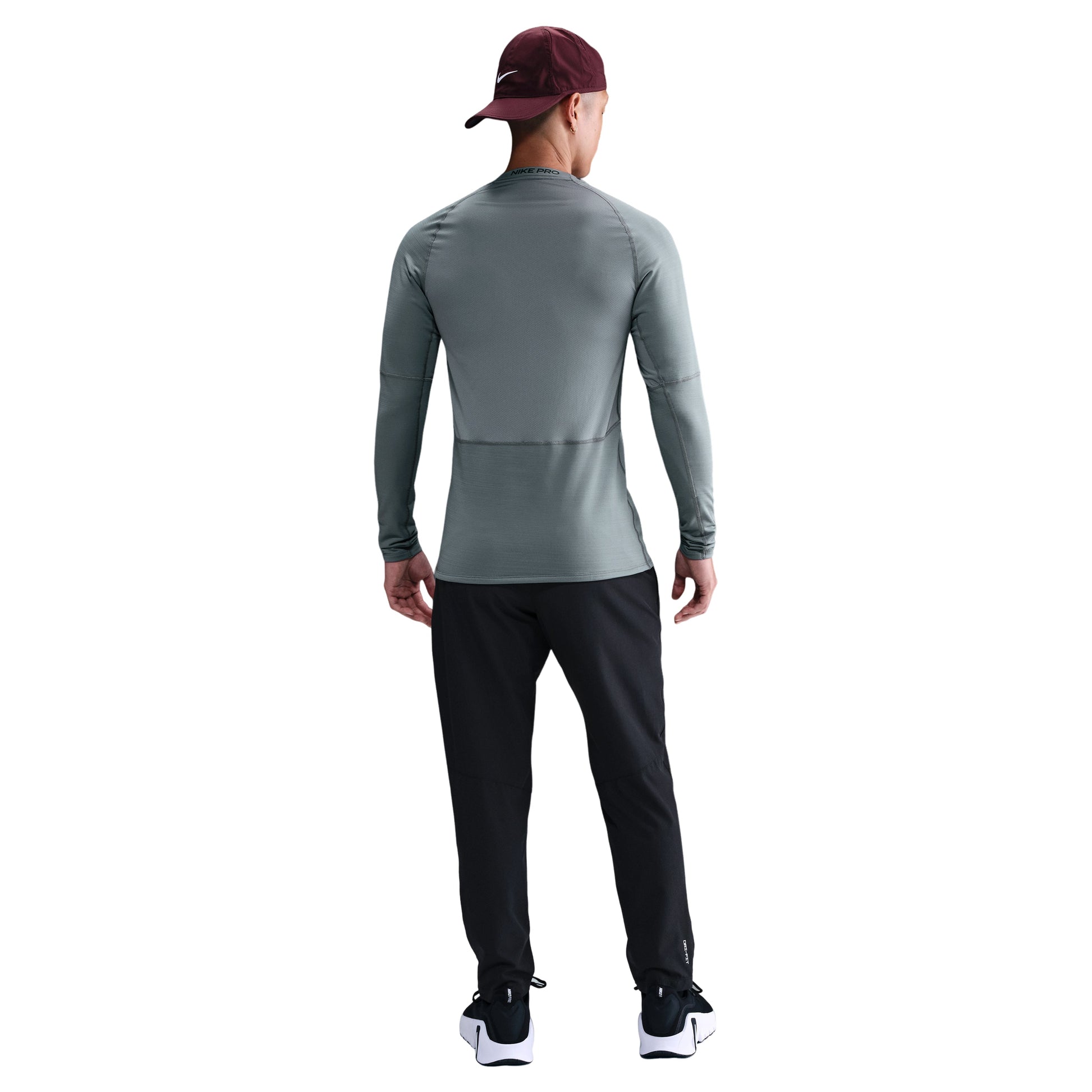 Nike Pro Warm Long-Sleeve T-Shirt 'Smoke Grey Black' FB7983-084