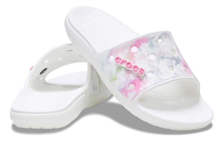 Crocs Classic Bleach Dye Slides 'White Pink' 207411-94S