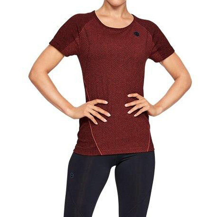 (WMNS) Under Armour RUSH Seamless Tee Red 1351602-628
