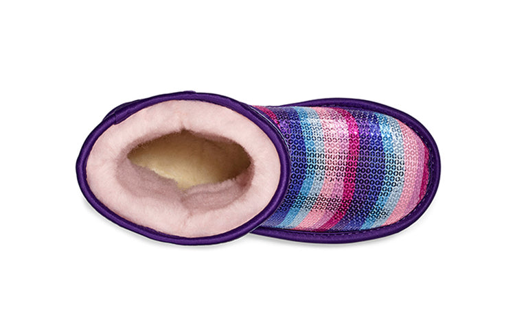 (PS) UGG Classic Short II Rainbow Purple 1103622T-VRBW