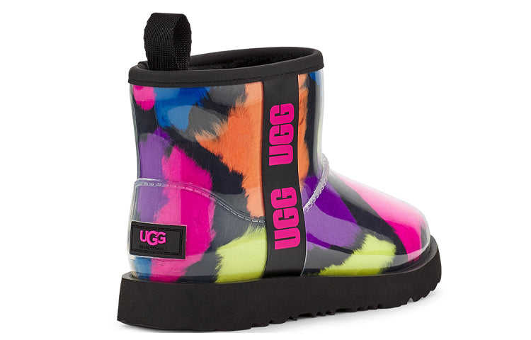 (WMNS) UGG Classic Clear Mini Party Spots Boot 'Black' 1124956-BLK