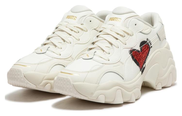 (WMNS) PUMA Pulsar Wedge CN Heart Sneakers 'White Red' 398674-01