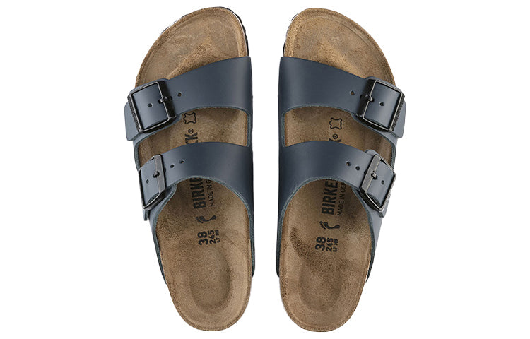Birkenstock Arizona Natural Leather Narrow Fit 'Blue' 51153