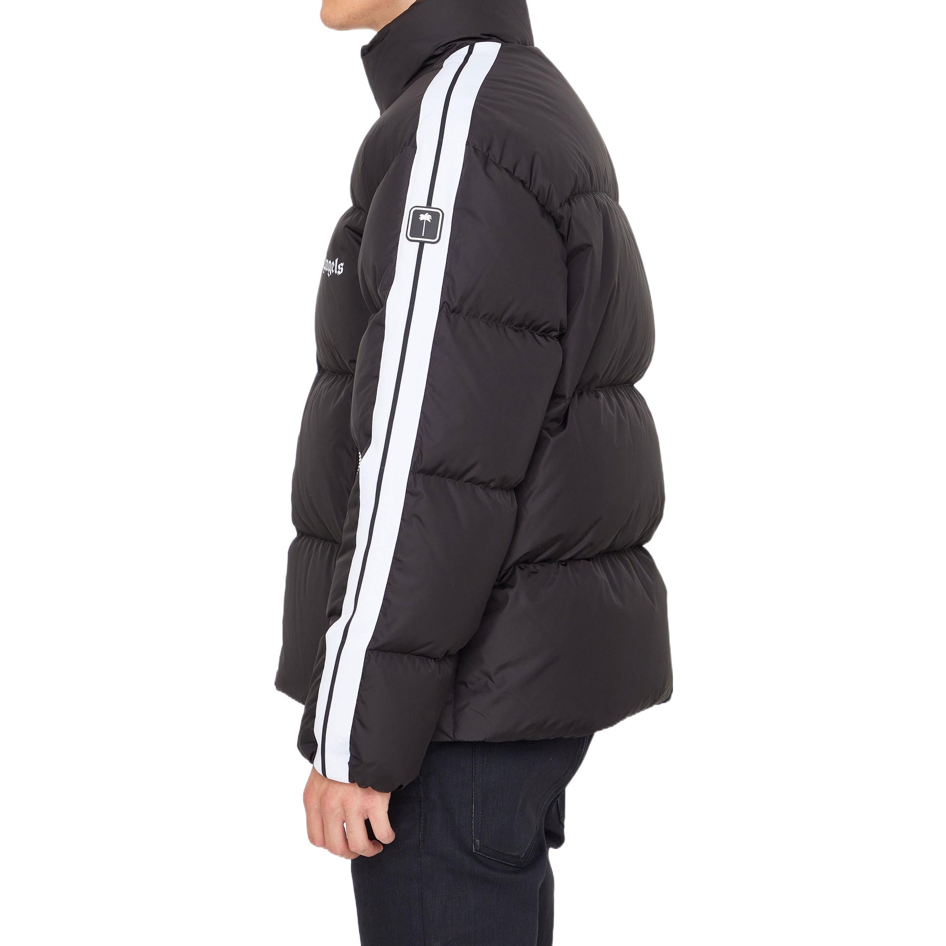 Palm Angels FW22 Classic Track Down Jacket 'Black White' PMED019F22FAB0011001