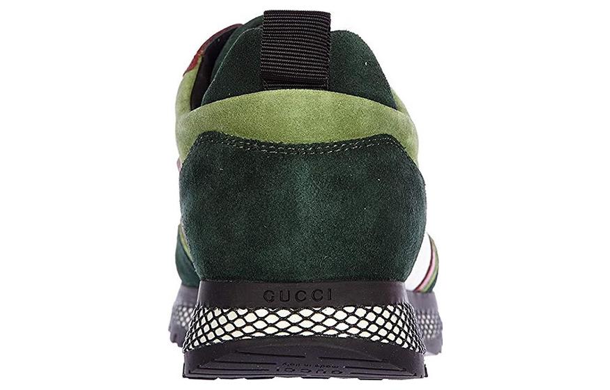 Gucci Suede Leather Trainers 'White Green' 368488-CRJ20-3062