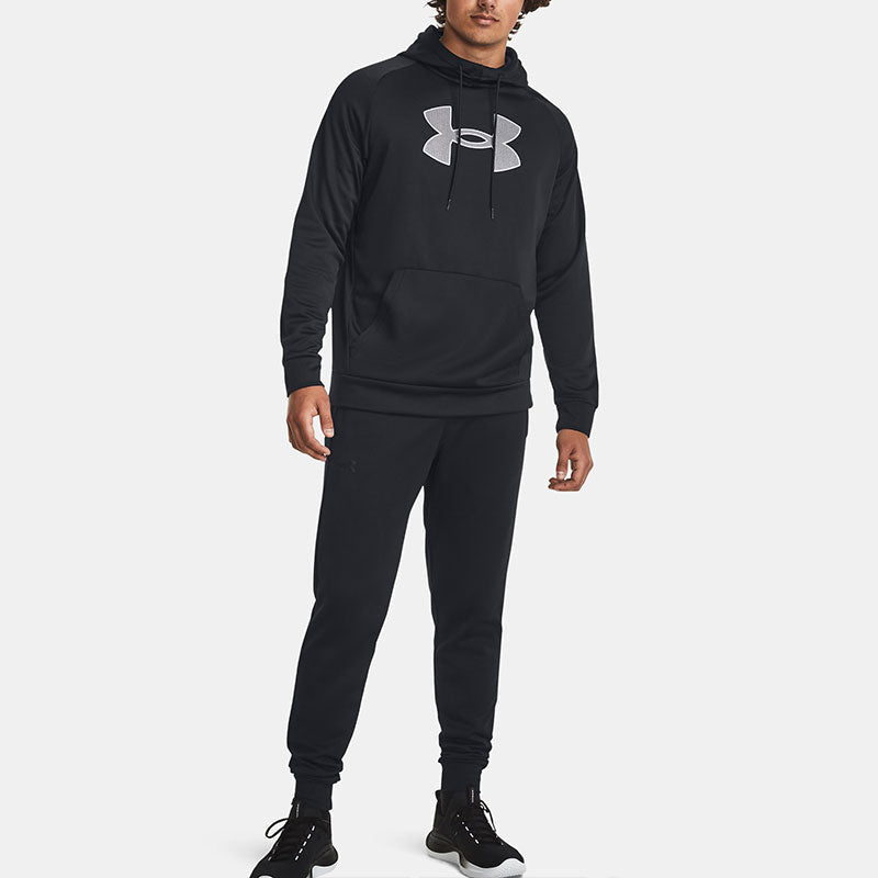 Under Armour Fleece Logo Hoodie 'Black Grey' 1379854-001