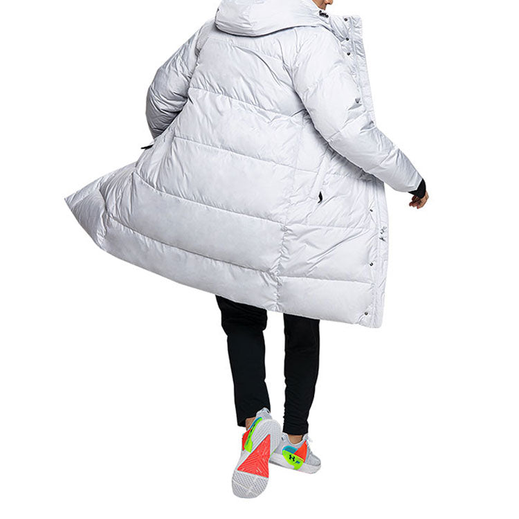 Under Armour Long Down Bench Coat 'White Black' 1353556-104