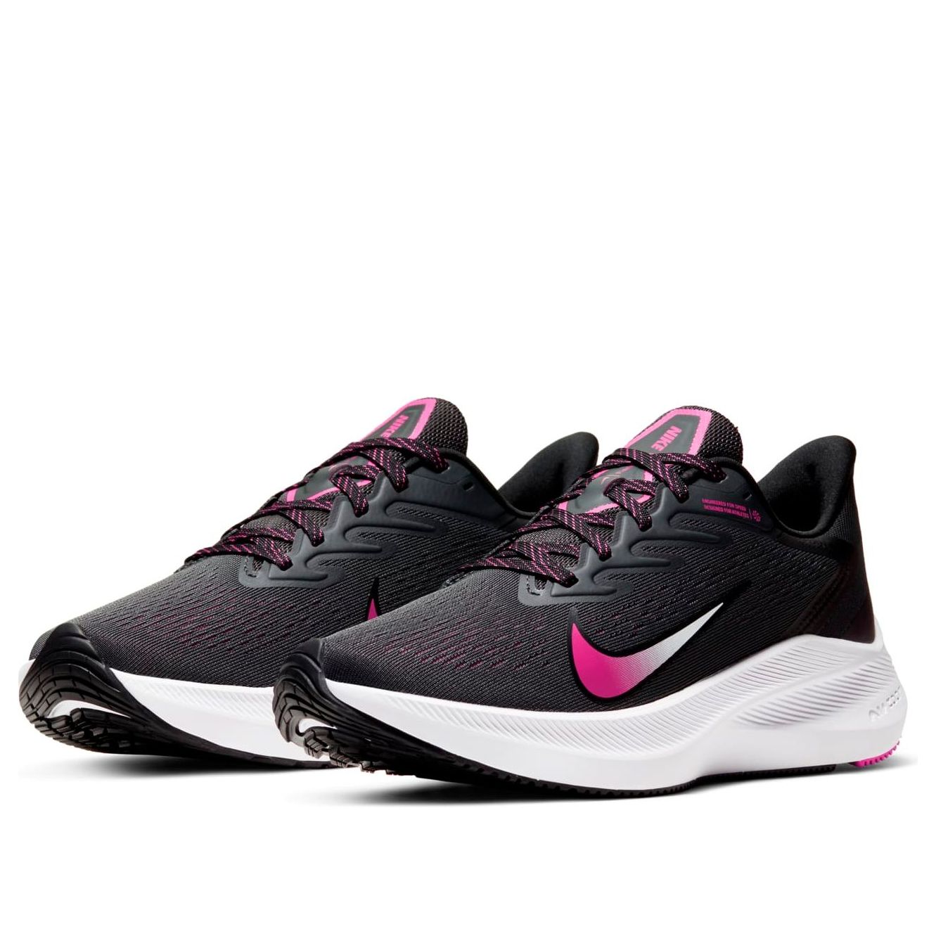 (WMNS) Nike Air Zoom Winflo 7 'Dark Smoke Grey Fire Pink' CJ0302-001