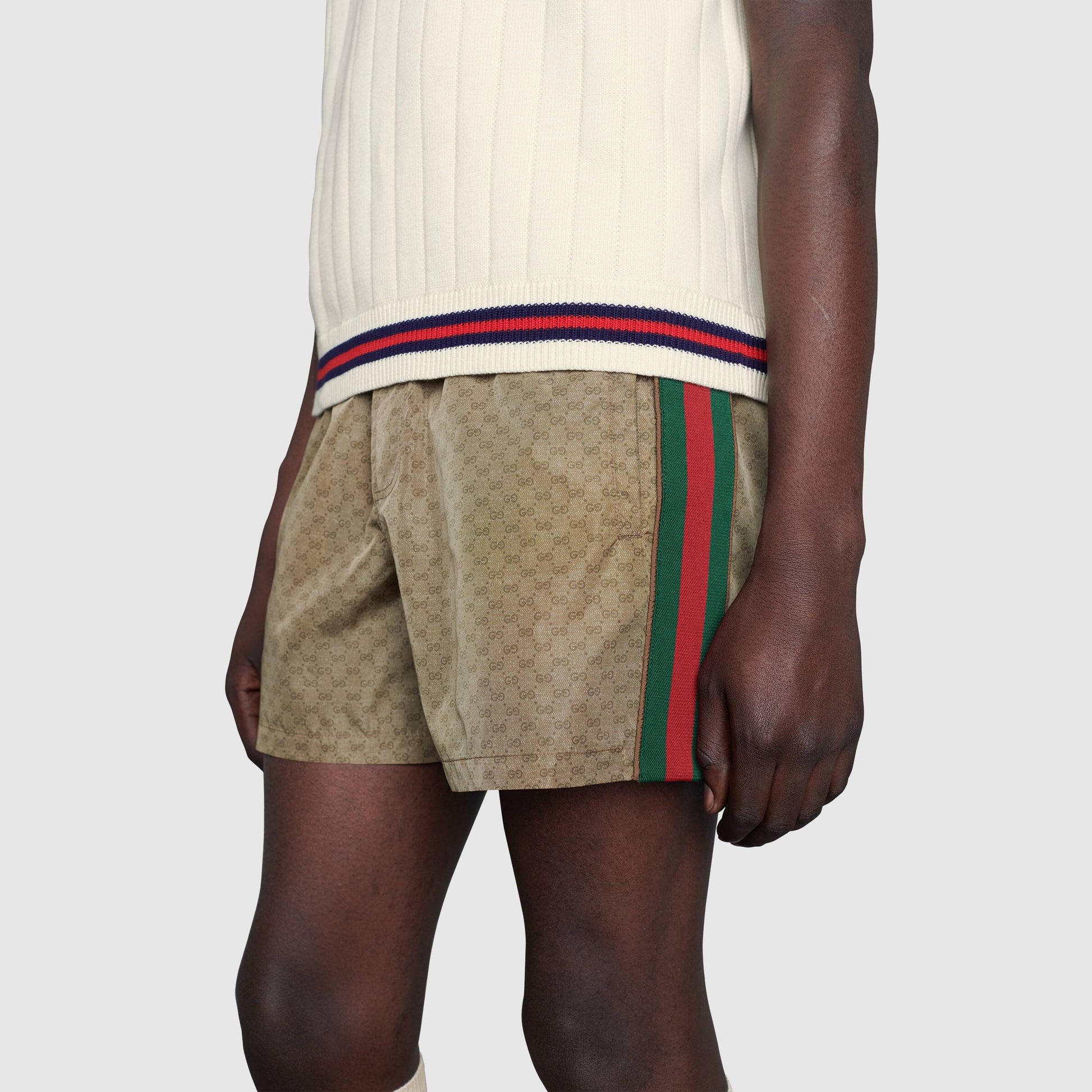 Gucci GG Waterproof Nylon Sports Short Pant Male Camel 599585-XHAD4-2190