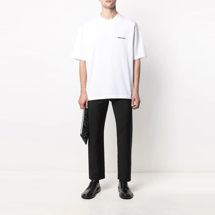 Balenciaga SS21 BB Letter Printing Male 'White' 612966TJV879040