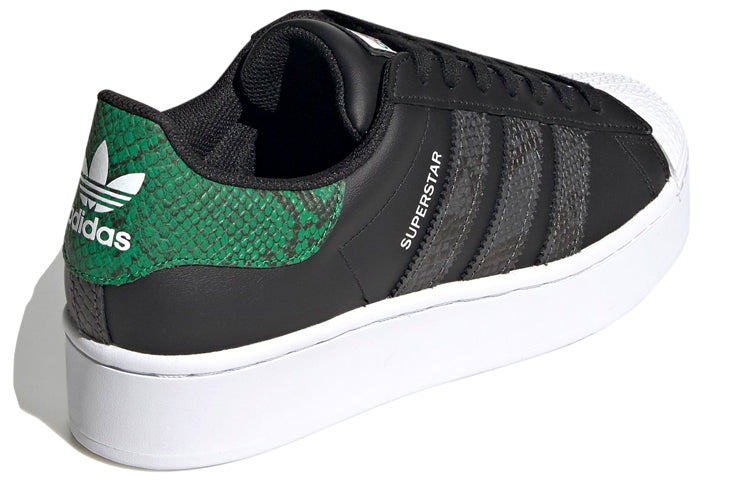 (WMNS) adidas originals Superstar Bold 'Black Green' FW3697