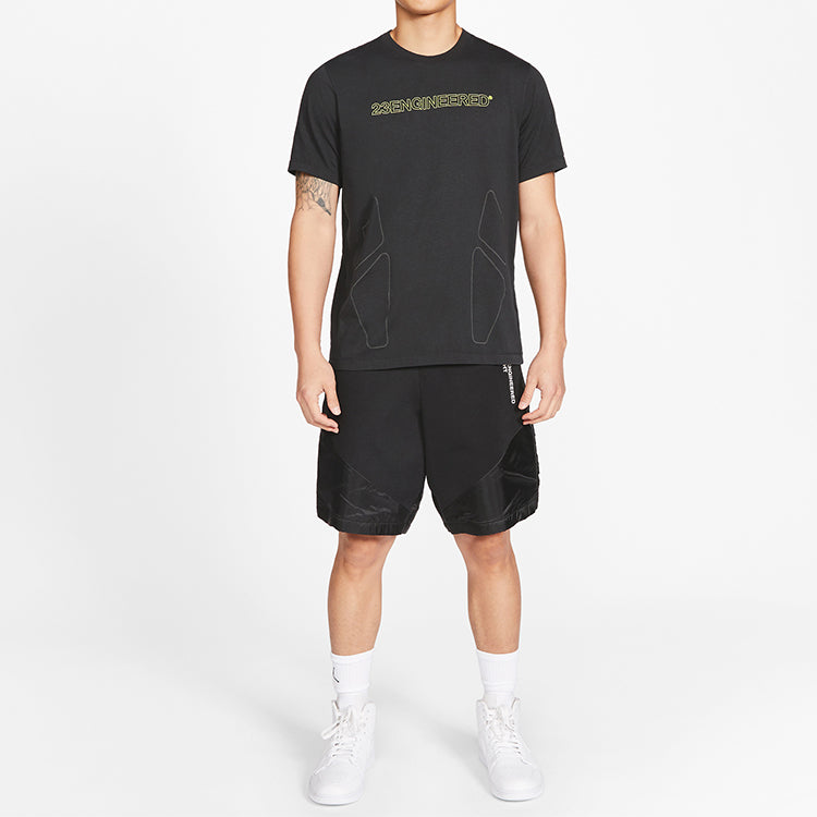 Air Jordan 23 ENGINEERED Dri-FIT Quick Dry Casual Sports Short Sleeve Black CJ6205-010