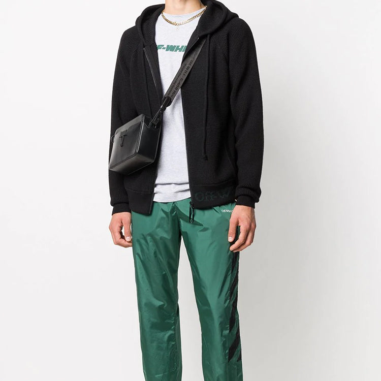Off-White FW20 Trellis Worker Logo Printed Men Grey OMAA027E20JER0160855