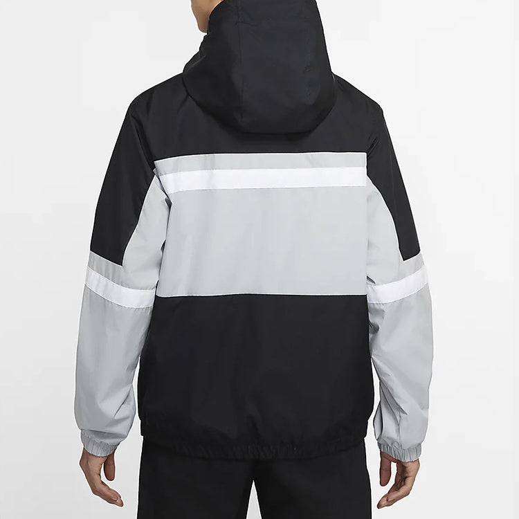 Nike Air Half Zipper Splicing Woven Sports Jacket Black Gray Blackgray CJ4835-077