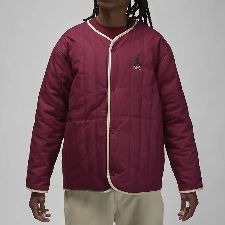 Air Jordan Flight Heritage Liner Jacket 'Cherrywood Red Rattan' DX4349-680