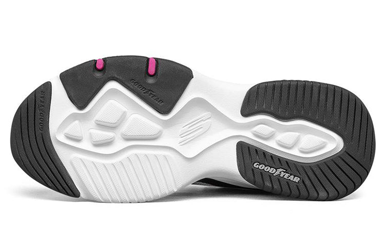 (WMNS) Skechers D'Lites 4.0 low running Shoes GS White/Black/Pink 896024-WBK