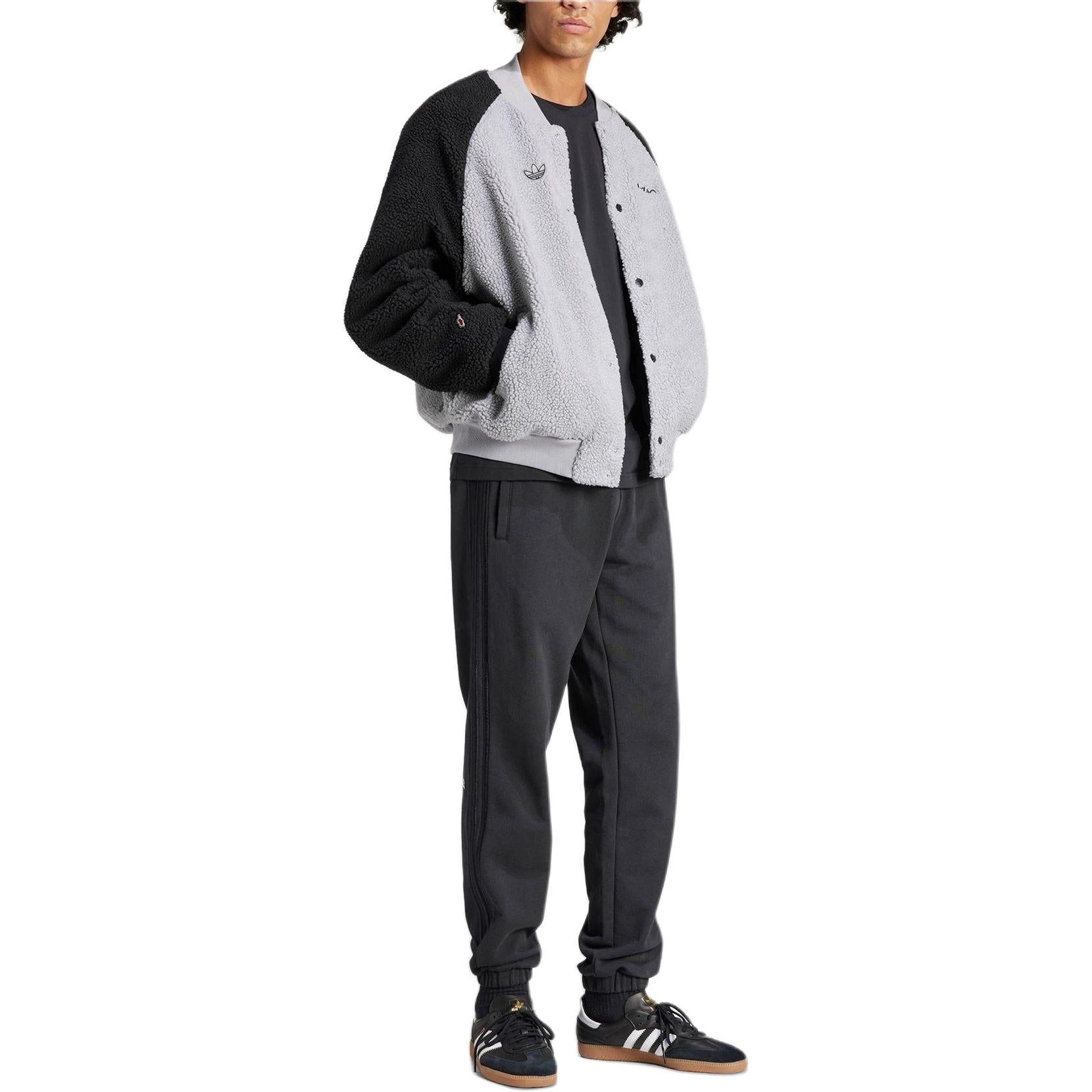 adidas Originals x Disney V-Day FL Jacket Asia Sizing 'Grey Black' IY2265
