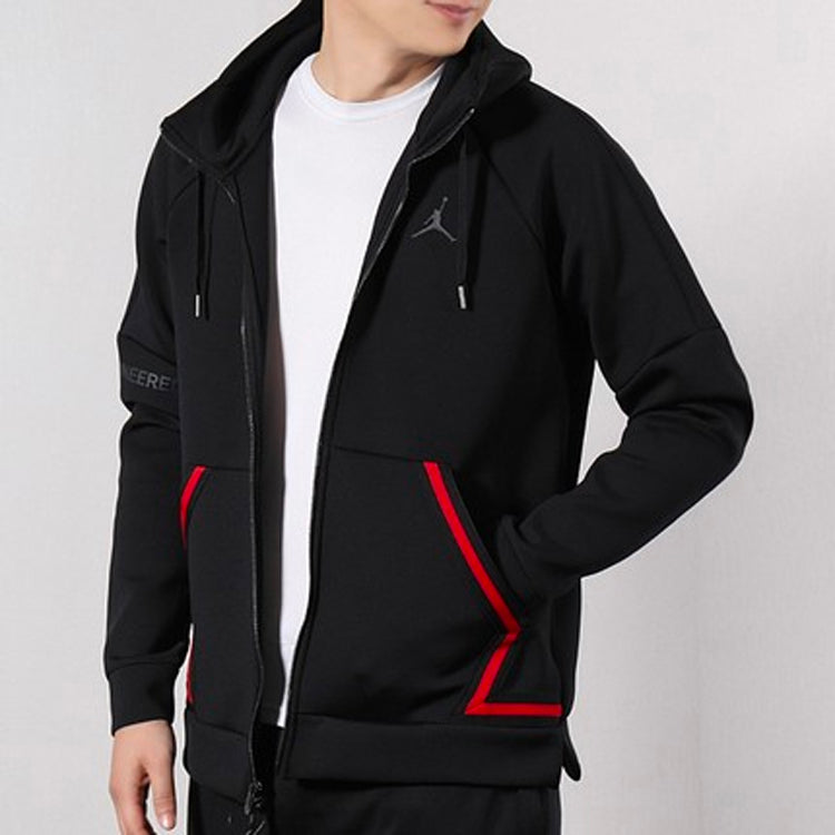 Air Jordan Athleisure Casual Sports Hooded Jacket Black 939941-010