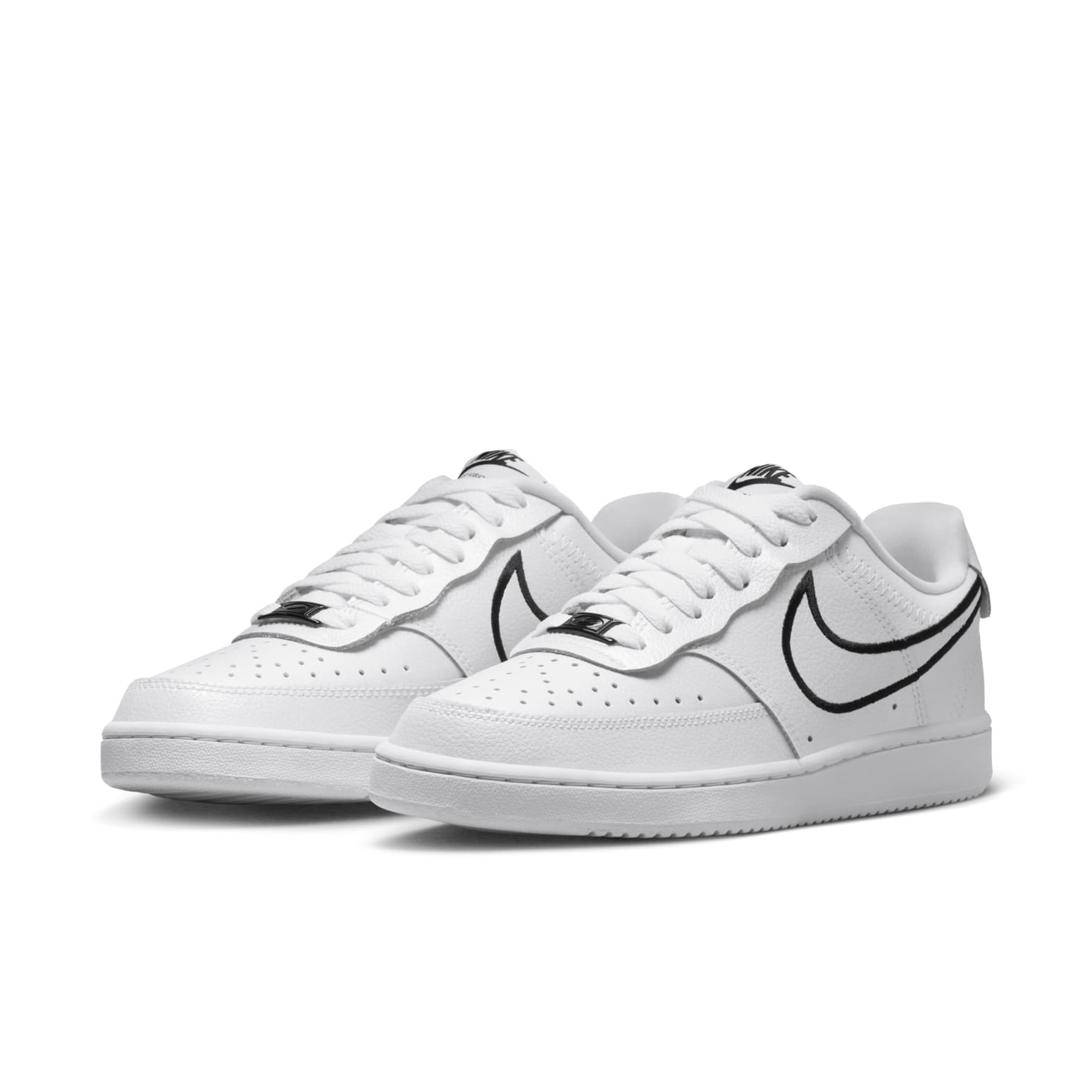 (WMNS) Nike Court Vision Low Premium 'White Black' FZ0637-100
