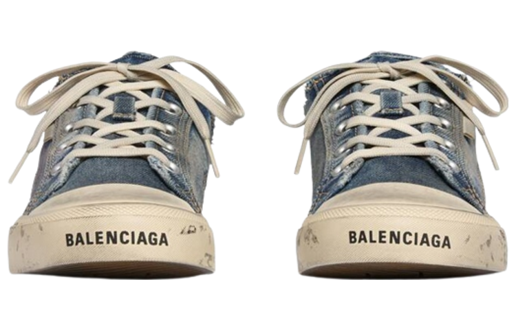 (WMNS) Balenciaga Paris Distressed Denim Mule 'Blue' 693952W3RCL4090