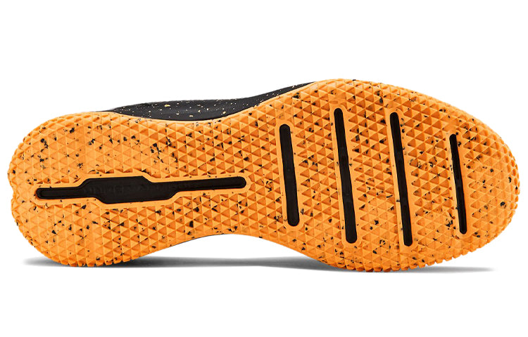 (GS) Under Armour X Level Mainshock Splatter Sneakers Black/Orange 3022523-001