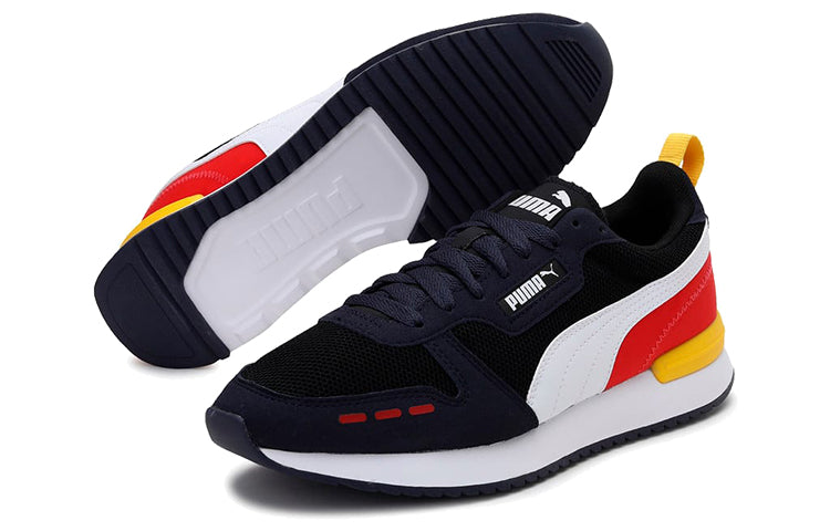PUMA R78 Running Shoes Black/White/Yellow 373117-26