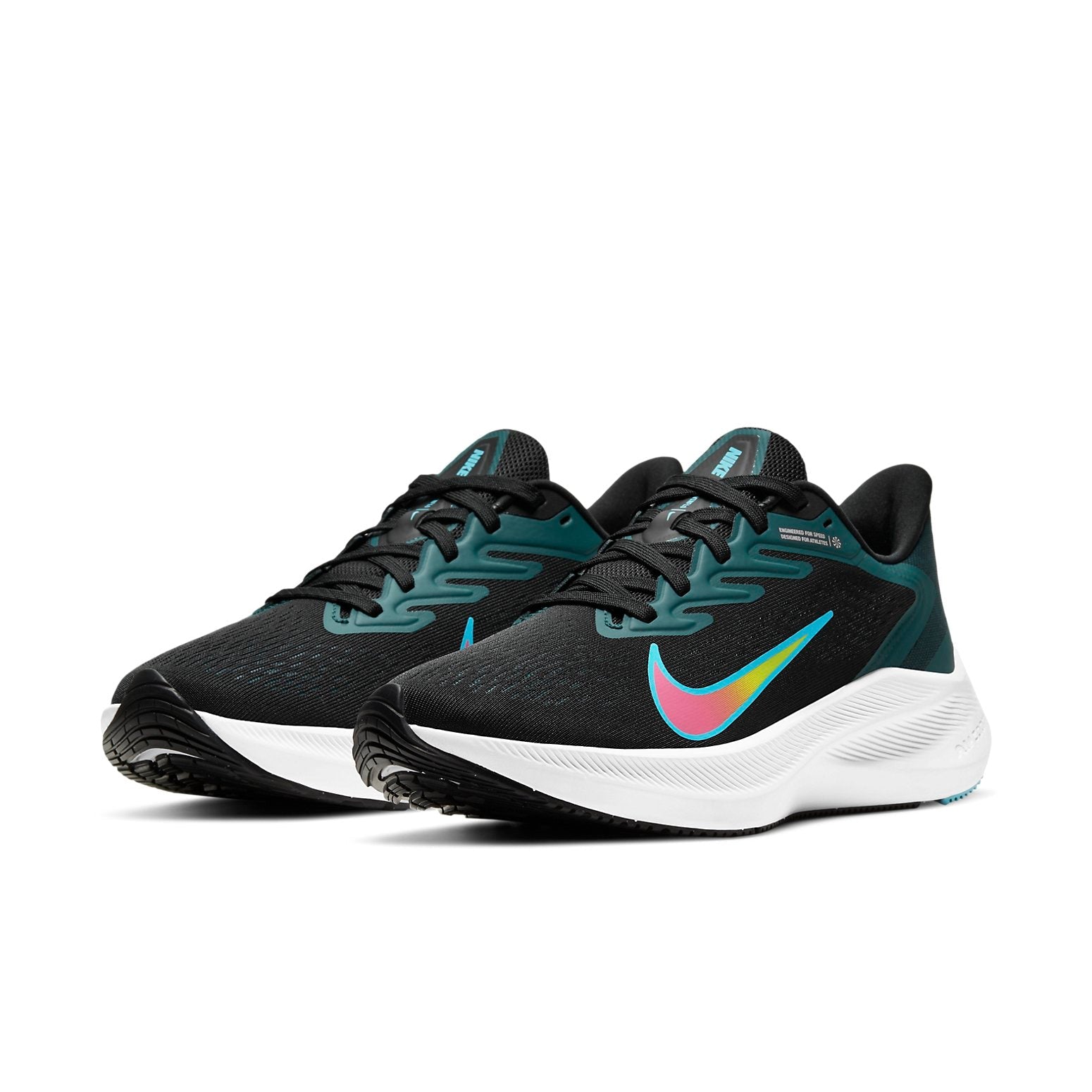 (WMNS) Nike Air Zoom Winflo 7 'Black Green' CJ0302-013