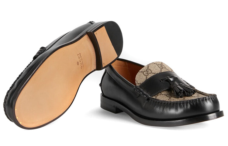 Gucci Tassel GG Loafers 'Black Ebony' 673817-17X30-1063
