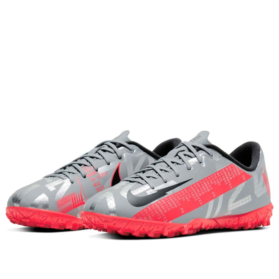 (GS) Nike JR Mercurial Vapor 13 Academy TF 'Gray Red' AT8145-906