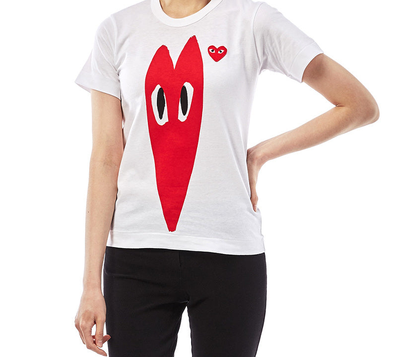 (WMNS) COMME des GARCONS PLAY Long Heart Tee 'White' AZ-T223-051-1