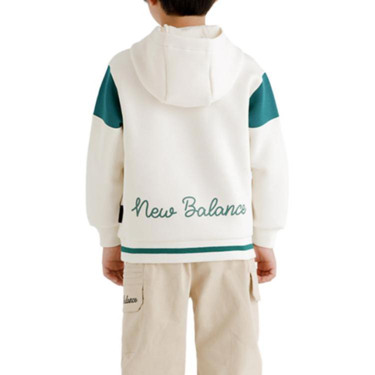 (GS) New Balance Casual Hoodie 'White Green' 7CD12053-IV