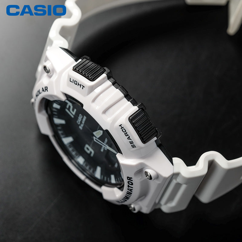 CASIO Waterproof Sports Solar Powered Mens BlackWhite Analog AQ-S810WC-7AVDF
