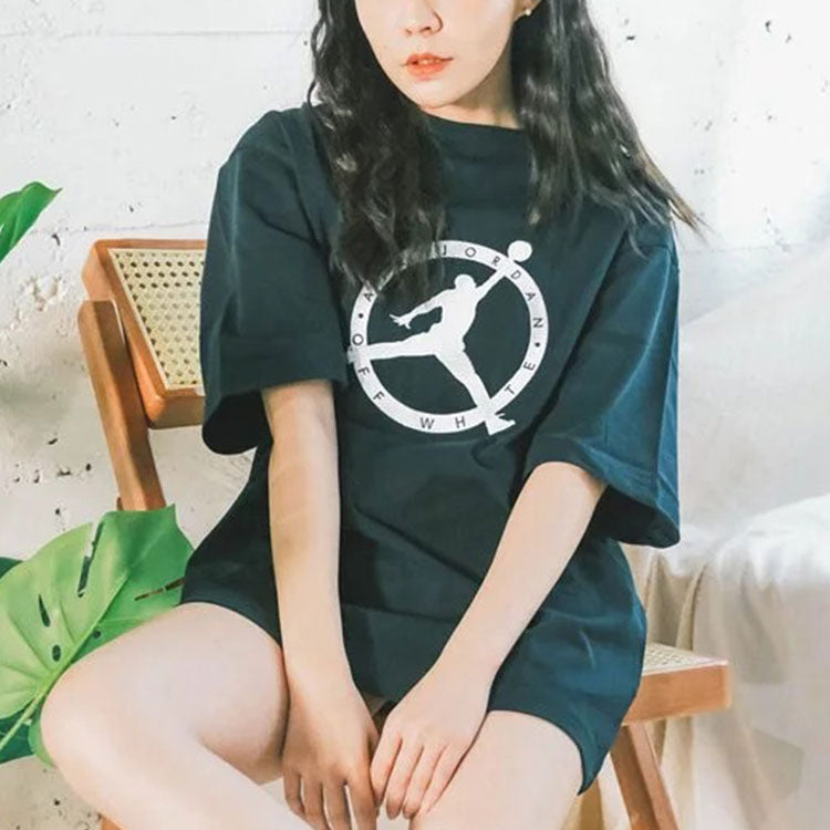 Air Jordan x Off-White MJ T-Shirt Asia Sizing 'Black White Forest Green' DM0062-010